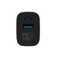 TESLA Power Charger T220 - duální rychlonabíječka 25 W PD 3.0/PPS (černá barva)