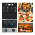 TESLA AirCook & Grill QG800 WiFi - multifunkční digitální horkovzdušná fritéza