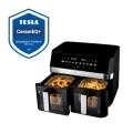 TESLA AirCook DualZone Q787 XXL Deluxe - multifunkční duální digitální horkovzdušná fritéza